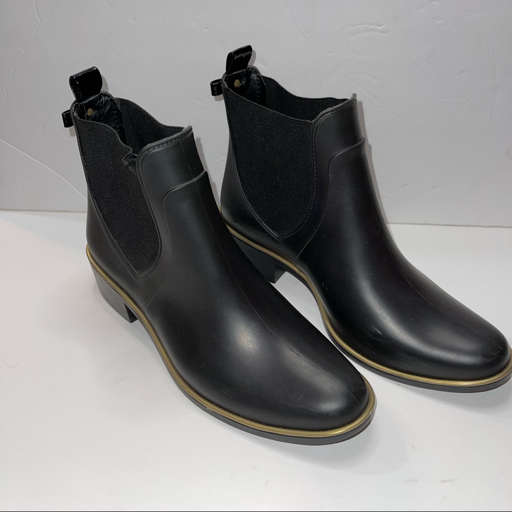 Kate Spade New York Suzanne Faux Leather Rain Boots Size 10 (41.5)